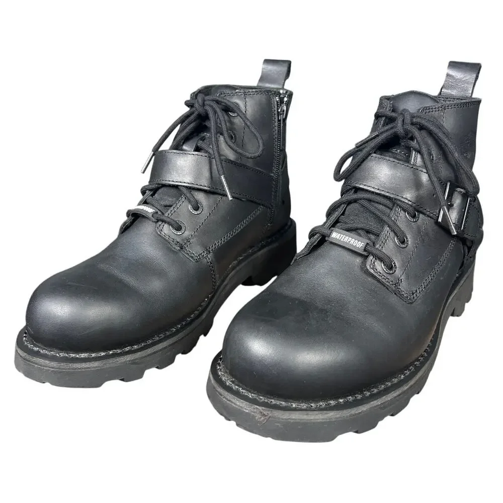 Harley Davidson Men’s Bullard Black Leather Moto Biker Boot Size US 9.5